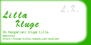 lilla kluge business card